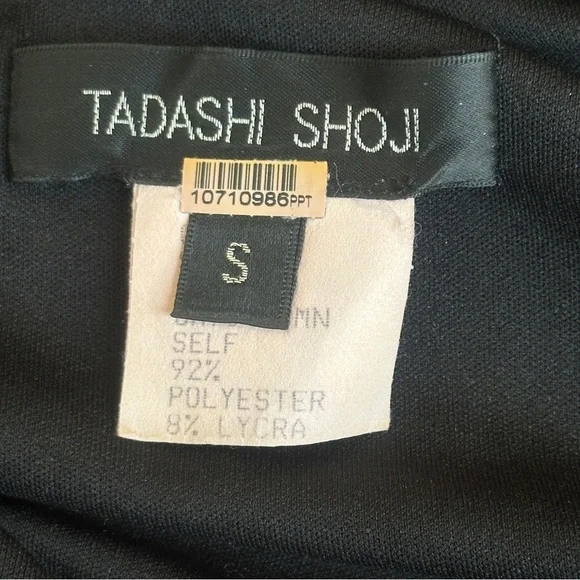 Tadashi Shoji One Shoulder Bodycon Mini Dress Size Small - Black - Picture 6 of 9